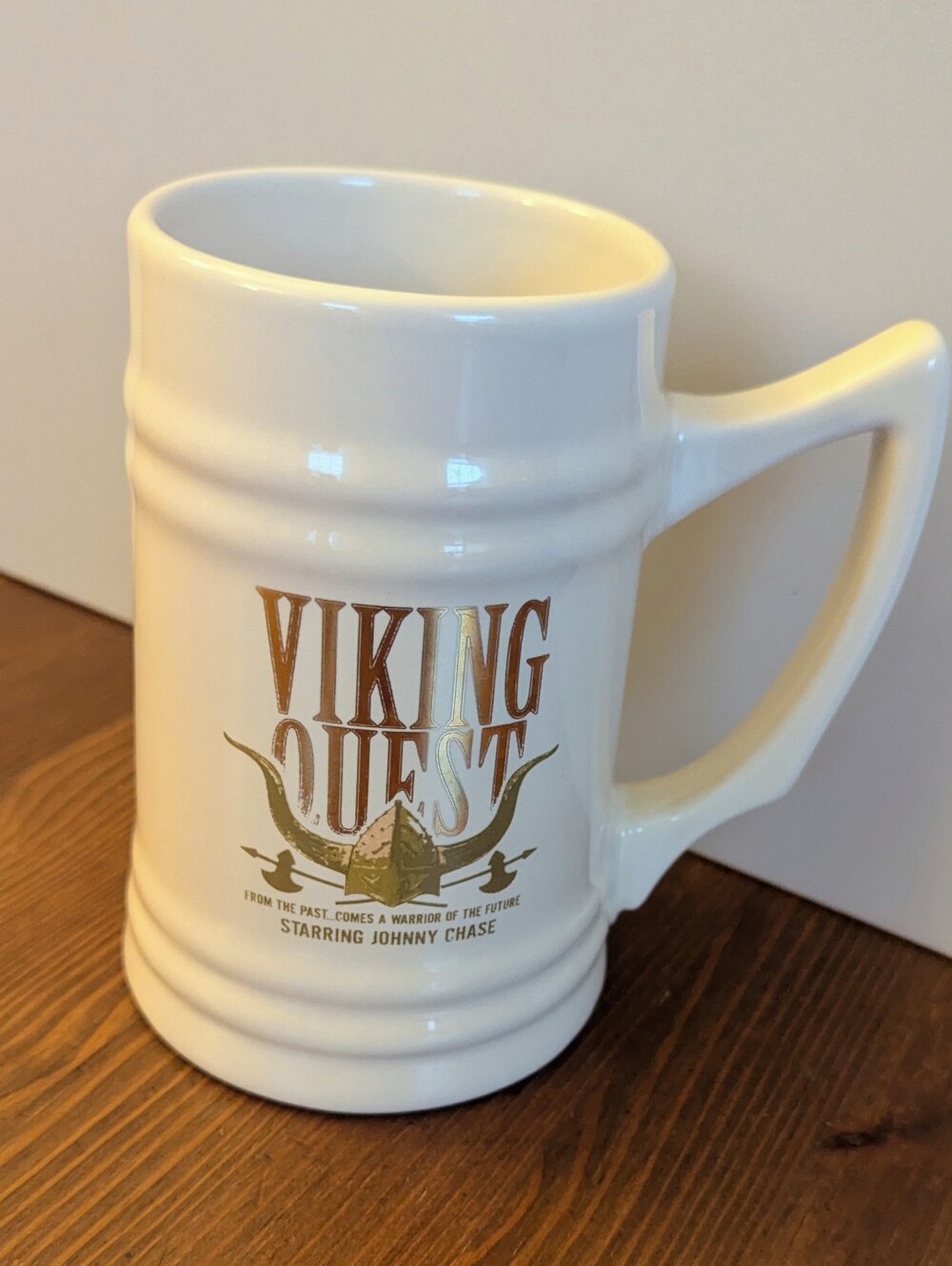 RARE Viking Quest "Entourage" Johnny Chase Ceramic Beer Mug M. Ware Co. 12oz 6"